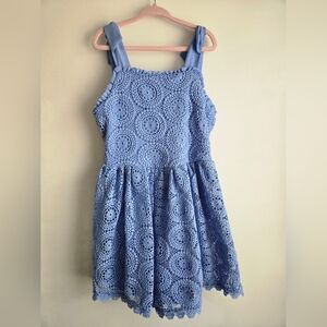 Light Blue Crochet Dress